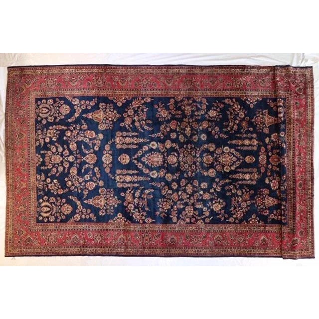 1920's Antique Sarouk Mohajeran Signed Palace Rug, 13'7" X 24'3" For Sale - Image 11 of 11