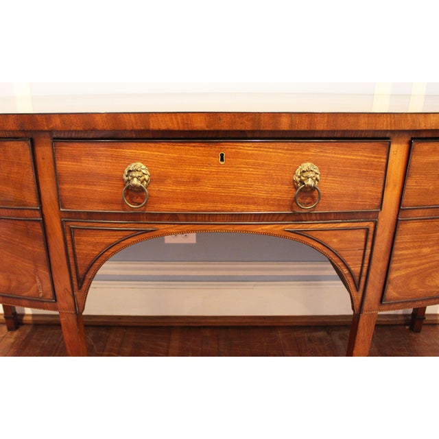 Late 18th Century Circa 1790 George III Period English Bowfront Sideboard For Sale - Image 5 of 7