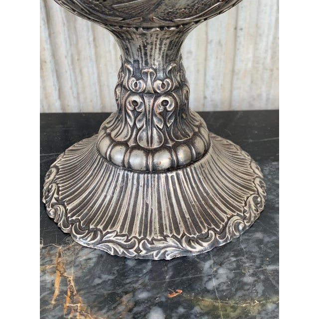 Antique Edwardian Sterling Silver Presentation Cup with Interior Glass For Sale - Image 13 of 18