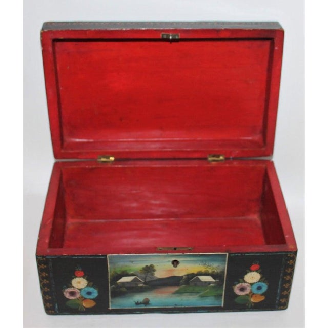Black 1940s Handmade Mexican Boxes Set of Three For Sale - Image 8 of 16