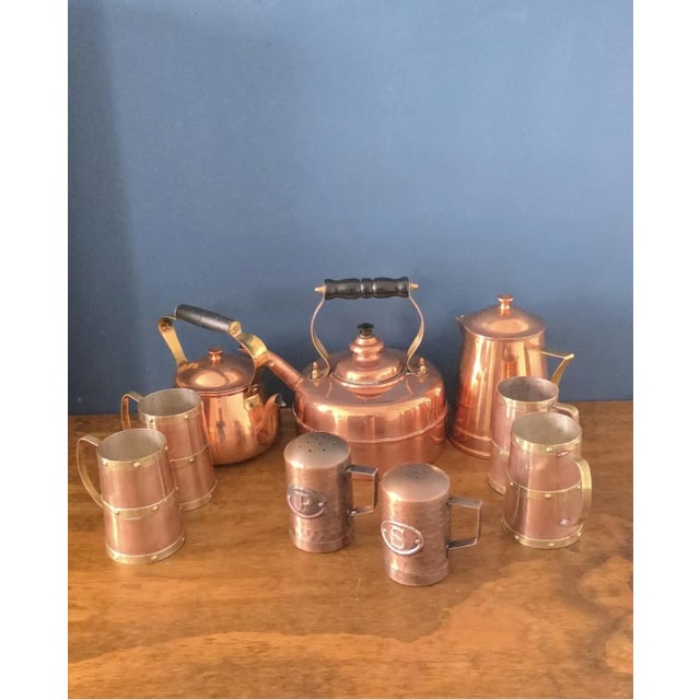 Vintage Simplex English Kettle and Copper Kitchenware - Set of 9 For Sale - Image 4 of 17