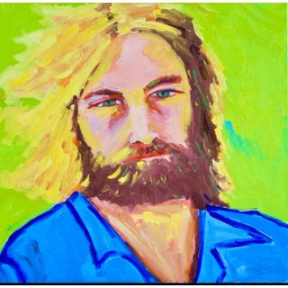 Modern Original Pop Art–Inspired Portrait – Contemporary Oil Painting For Sale