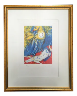 Marc Chagall, Arabian Nights: The King Thinking I Won't Slay Her Until I've Heard the Next Tale, 1985, Lithograph