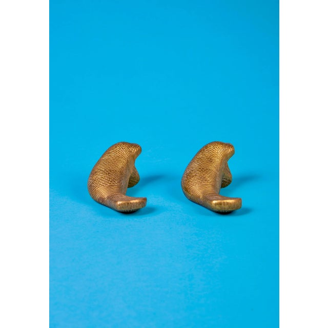 Pair of Brass Manatee For Sale In Raleigh - Image 6 of 11
