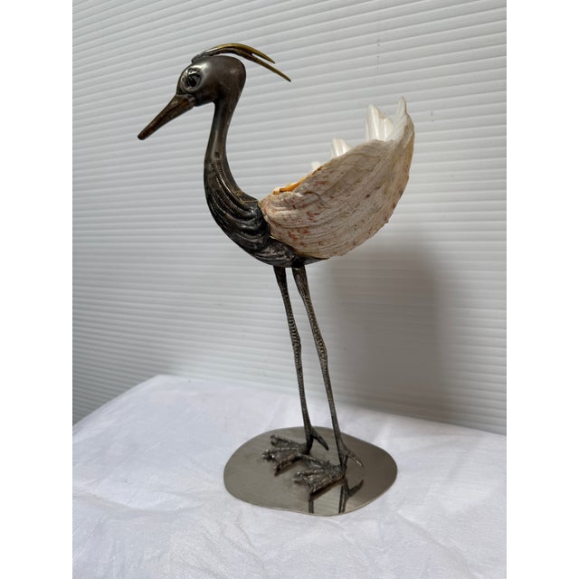 Binazzi Gabriella Binazzi Bird With Shell Sculpture, Circa 1970's For Sale - Image 4 of 12