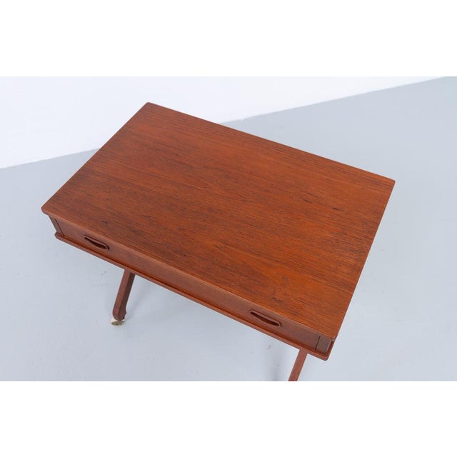 Danish Teak Side Table with Drawer, 1960s. For Sale - Image 6 of 18