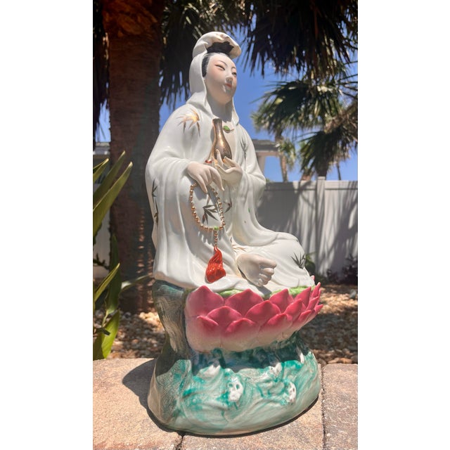 Mid 20th Century Chinese Porcelain Statue in Repose For Sale In Orlando - Image 6 of 12
