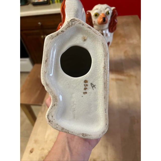 Pair of Antique Decorated Staffordshire Dogs, Circa 1860's For Sale - Image 13 of 16