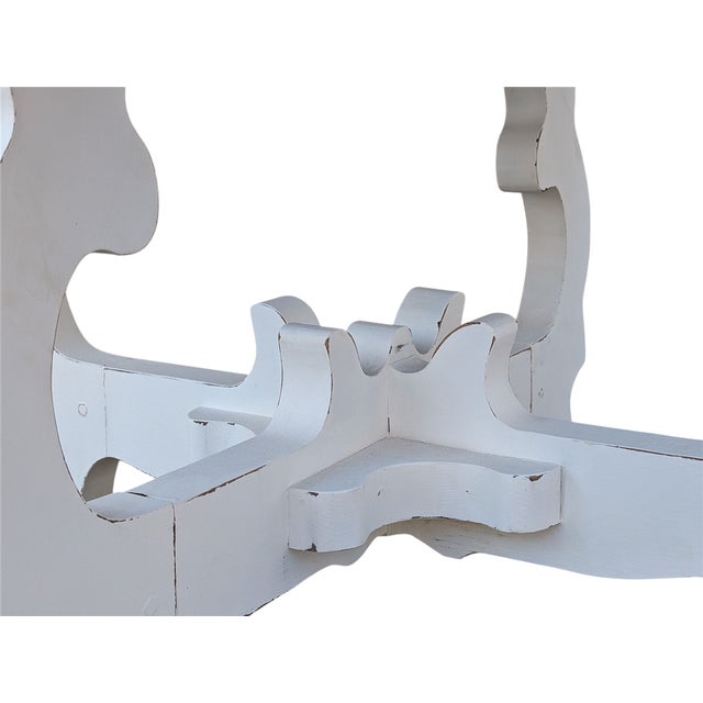 Octagonal Chestnut Table with Shaped Base, 1970s For Sale - Image 6 of 8