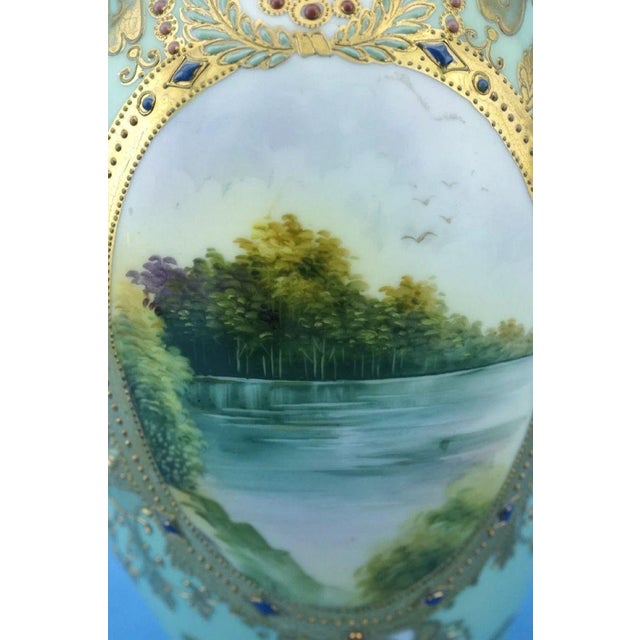 20th Century Empire Japanese Porcelain Vases with Gold Moriage Decoration, Noritake, 1890s, Set of 2 For Sale - Image 14 of 18