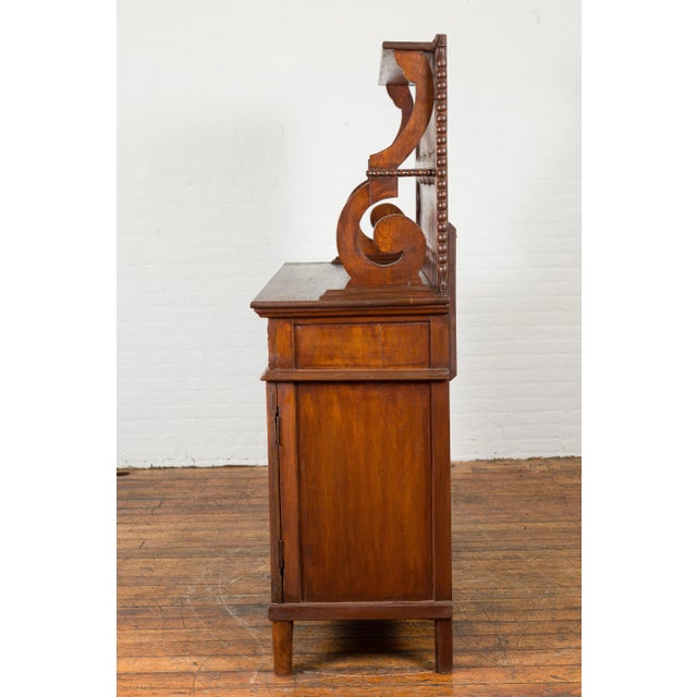 Wood Early 20th Century Indonesian Display Cabinet with Shelves, Drawers and Doors For Sale - Image 7 of 13