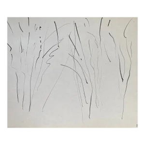 1960s Frank Wallace Minimalist Landscape Drawing