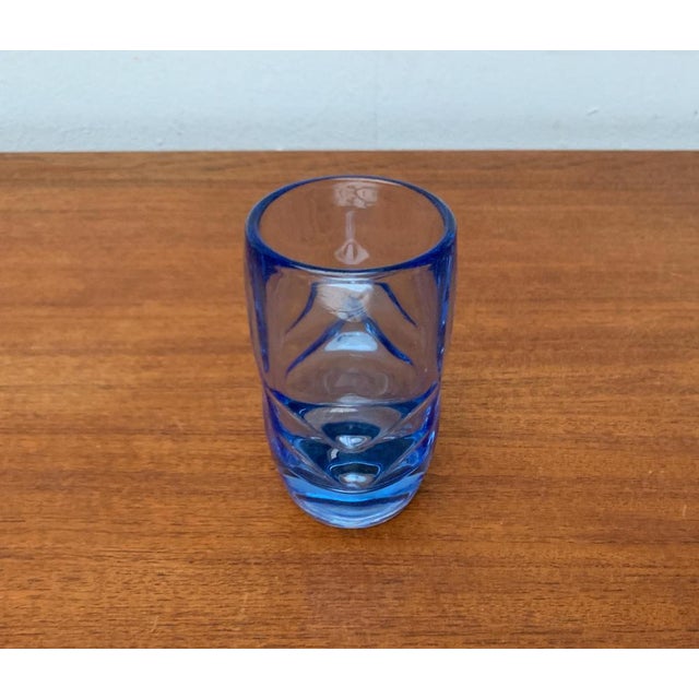 Mid-Century Model 20064 Blue Glass Vase by Vladislav Urban for Hermanova Hut, 1960s For Sale - Image 15 of 18