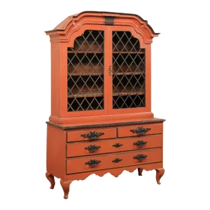 18th Century Swedish Rococo Tall Display & Storage Chest