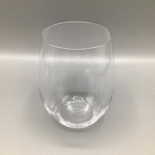 Glass Riedel Stemless Crystal Wine Glasses-Set of 4 For Sale - Image 7 of 13