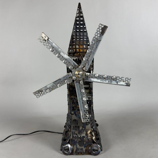 Steampunk Collection Project Windmill Lamp from Simon Saronni, 2000s For Sale - Image 14 of 14
