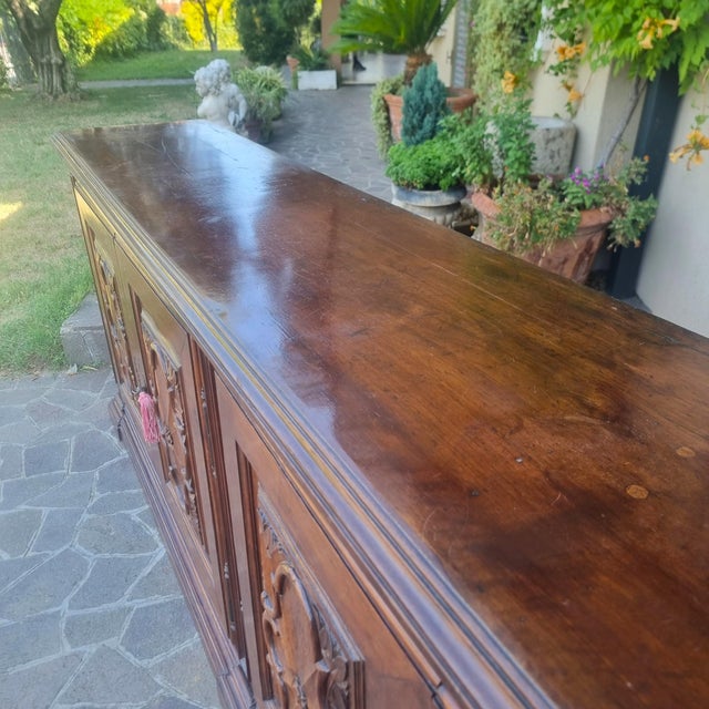 18th Century Turin Villa Walnut Sideboard For Sale - Image 14 of 17