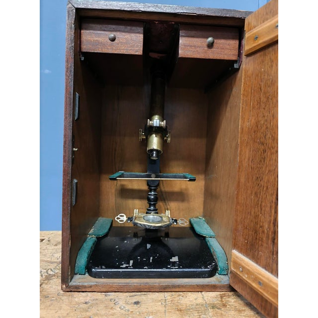 Antique Wood and Copper Combination Microscope, 1850s For Sale - Image 16 of 18