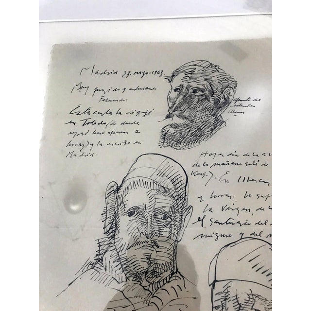 Group of Three Works on Paper by Jose Luis Cuevas, framed For Sale - Image 9 of 10