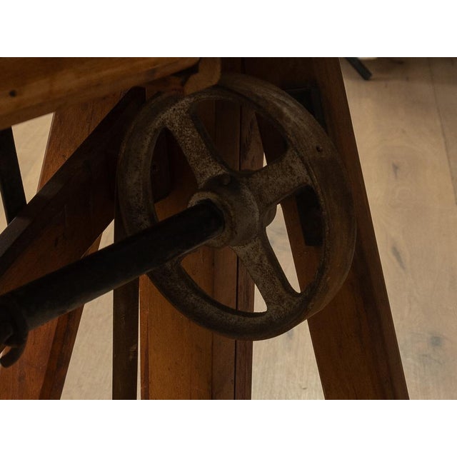 Wooden Drawing Table, 1900s For Sale - Image 10 of 12