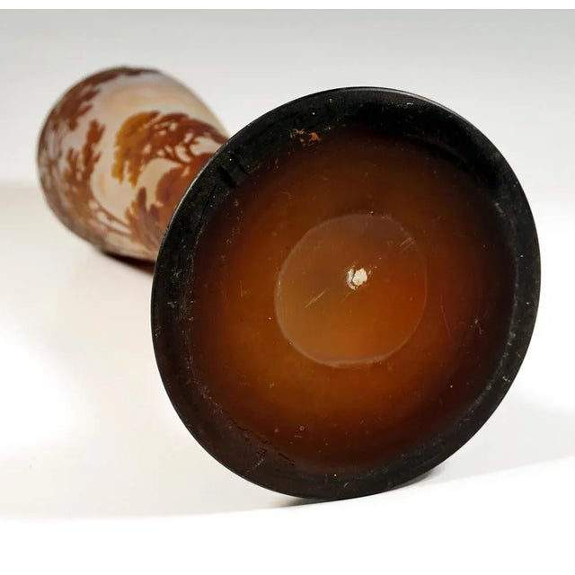 Art Nouveau Cameo Vase with Seascape Decor from Émile Gallé, France, 1904, 1890s For Sale - Image 10 of 11