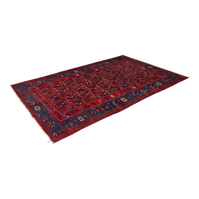 Refurbished Red Malayer Rug For Sale