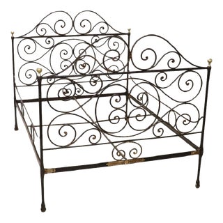 19th Century Iron Double Bed For Sale