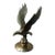 1970s Solid Brass Soaring Eagle on Pedestal Sculpture For Sale
