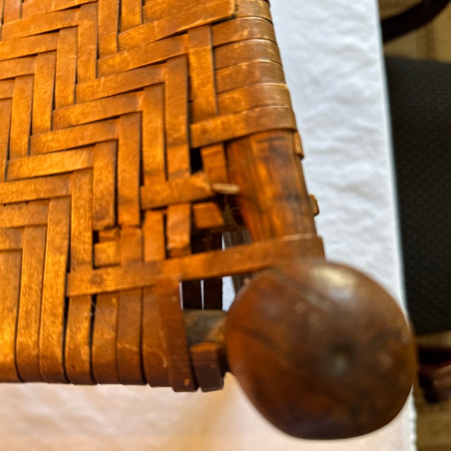Antique Ladderback Chair With Low / Woven Seat For Sale In Nashville - Image 6 of 12