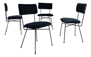 Black Elettra Chairs by BBPR for Arflex, 1954, Set of 4