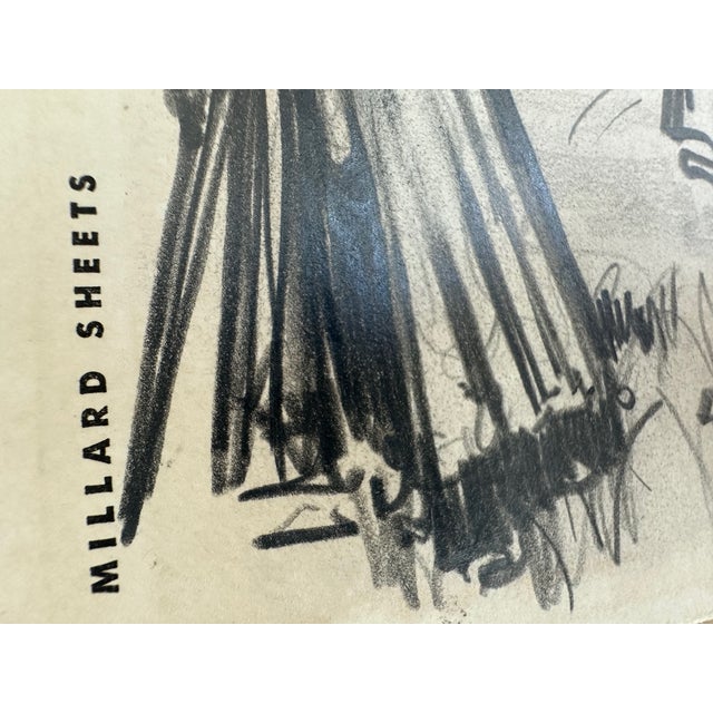 Millard Sheets (1907-1989) Original Pencil Sketch Camels and Figures, Framed For Sale - Image 14 of 17