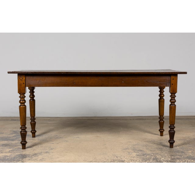 Mid-19th Century French Provincial Louis Philippe Style Oak Writing Table For Sale - Image 18 of 18
