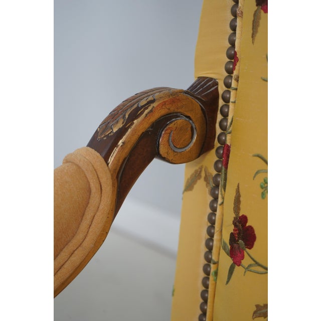 Pair of Century Louis XV Style Giltwood Armchairs For Sale - Image 13 of 18