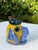 Late 20th Century Vintage Handcrafted 4” Crackle Glazed Tropical Fish Art Pottery Vase For Sale - Image 5 of 10
