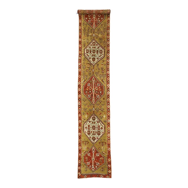 Antique Caucasian Shirvan Runner Rug - 02'03 X 13'09 For Sale