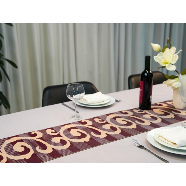Contemporary Japanese Ceremonial Silk Table Runner by Renaras For Sale - Image 3 of 5