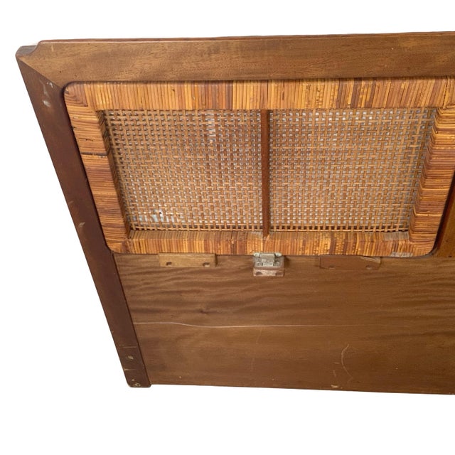Scandinavian Modern Headboard W/ Cane Panels, Full For Sale - Image 12 of 12