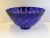 Contemporary Signed 1991 Robinson Scott Handblown Art Glass Bowl – Iridescent Purple-Blue With Pink Spiral Pattern For Sale - Image 3 of 12