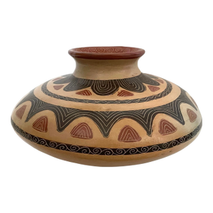 Vintage Costa Rican Guaitil Guanacaste Clay Pottery Storage Pot Vase Signed