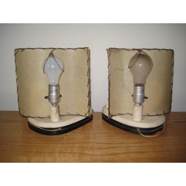 Cream Mid-Century Dancer Table Lamps - Set of 2 For Sale - Image 8 of 10