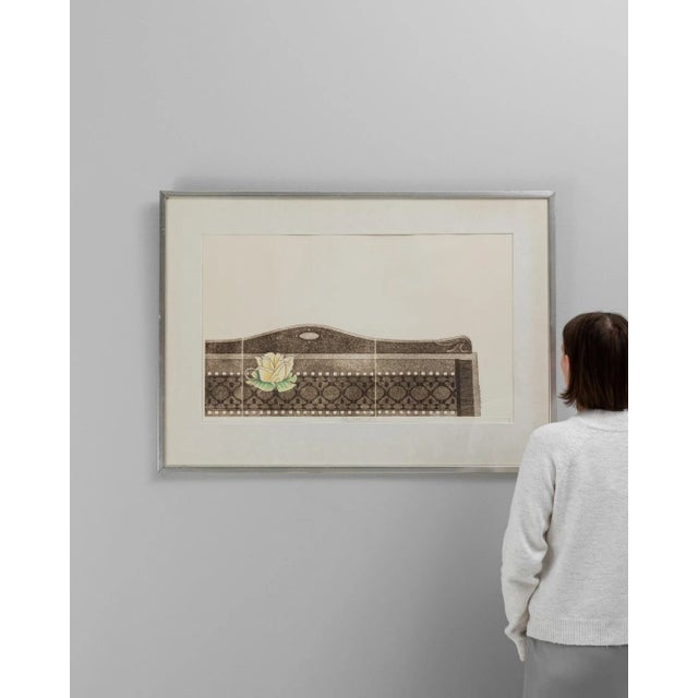 Mid 20th Century 20th Century Belgian Artwork With Metal Frame For Sale - Image 5 of 10