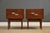 Mid-Century Modern 1960s Refinished American of Martinsville Walnut and Aluminum Nightstands - A Pair For Sale - Image 3 of 10