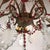 Antique Chandelier with Red Crystals For Sale - Image 9 of 15