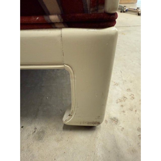 Fabulous patterned loveseat in a velvet mohair art nouveau stylized floral pattern in burgundy, deep rose, coral, taupe,...