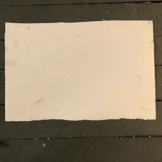 Original Vintage Abstract Watercolor Painting Signed 1970’s For Sale - Image 4 of 5