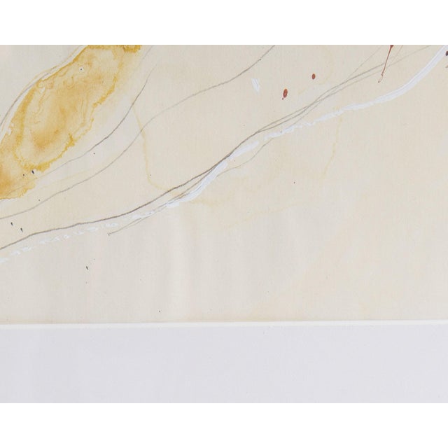 Late 20th Century Abstract Mixed Media Painting of Figures by Walter Sorge For Sale - Image 5 of 9