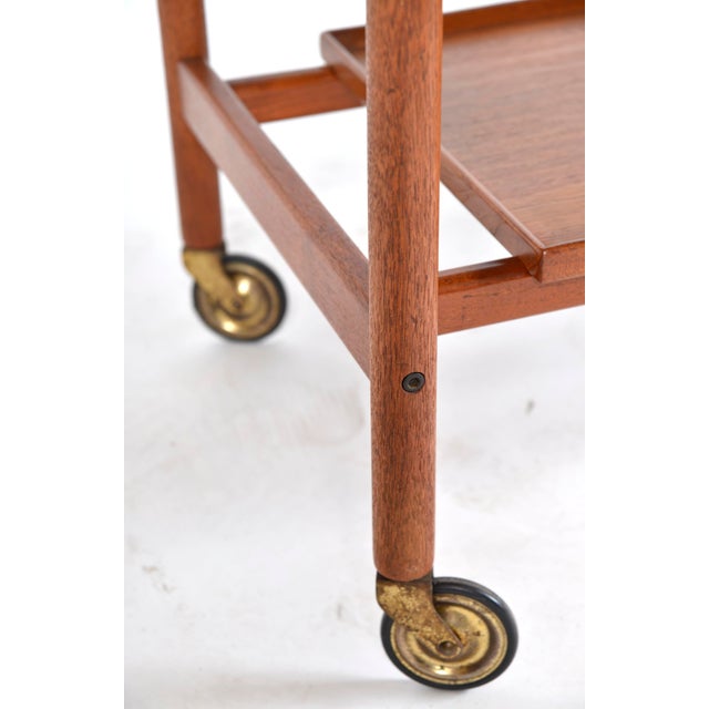Teak Extending Serving Table Drinks Cart Trolley by Kurt Østervig for Jason Møbler, Denmark, 1960s For Sale - Image 17 of 18