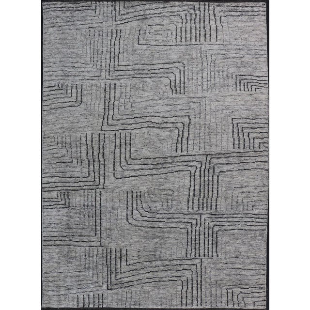 Keivan Woven Arts Hand Knotted Rug in Modern Design 6'x8'8" For Sale - Image 12 of 12