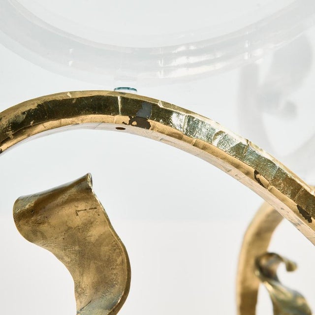 Brass and Glass Coffee Table, 1970s For Sale - Image 14 of 17