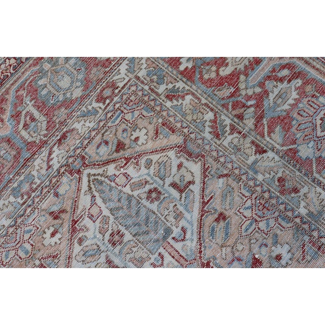 Antique Persian All-Over Garden Design Bakhtiari Rug in Multi Colors 12'11 X 15'6 For Sale - Image 15 of 15